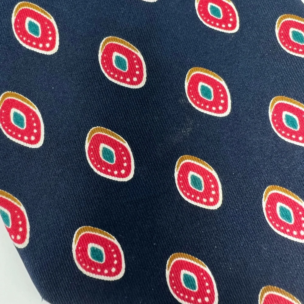 Stafford Silk Men’s‎ Neck Tie, 66 inch, X-Long, red, blue, abstract, circle, dot